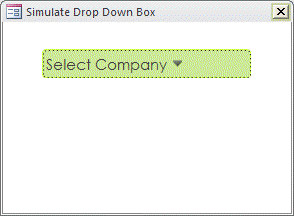 Access Drop Down